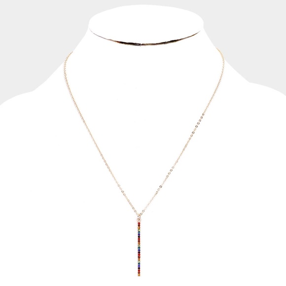 Rhinestone Necklace Stretch Bracelet and Ring - Picture 2 of 5